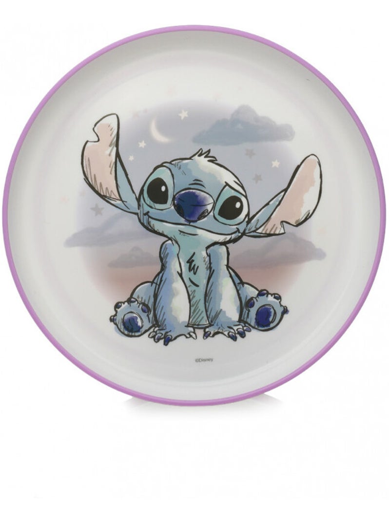 COFFRET REPAS 3 PI?CES GOBELET + BOL + ASSIETTE ANTID?RAPANTS LILO et STITCH Violet - Kiabi