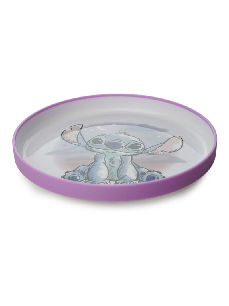 COFFRET REPAS 3 PIÈCES GOBELET + BOL + ASSIETTE ANTIDÉRAPANTS LILO et STITCH Violet - Kiabi
