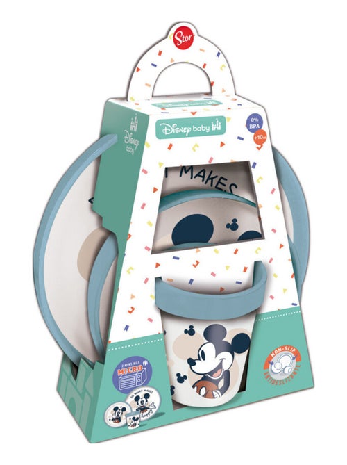 Coffret repas 3 pièces gobelet/bol/assiette MICKEY - Kiabi