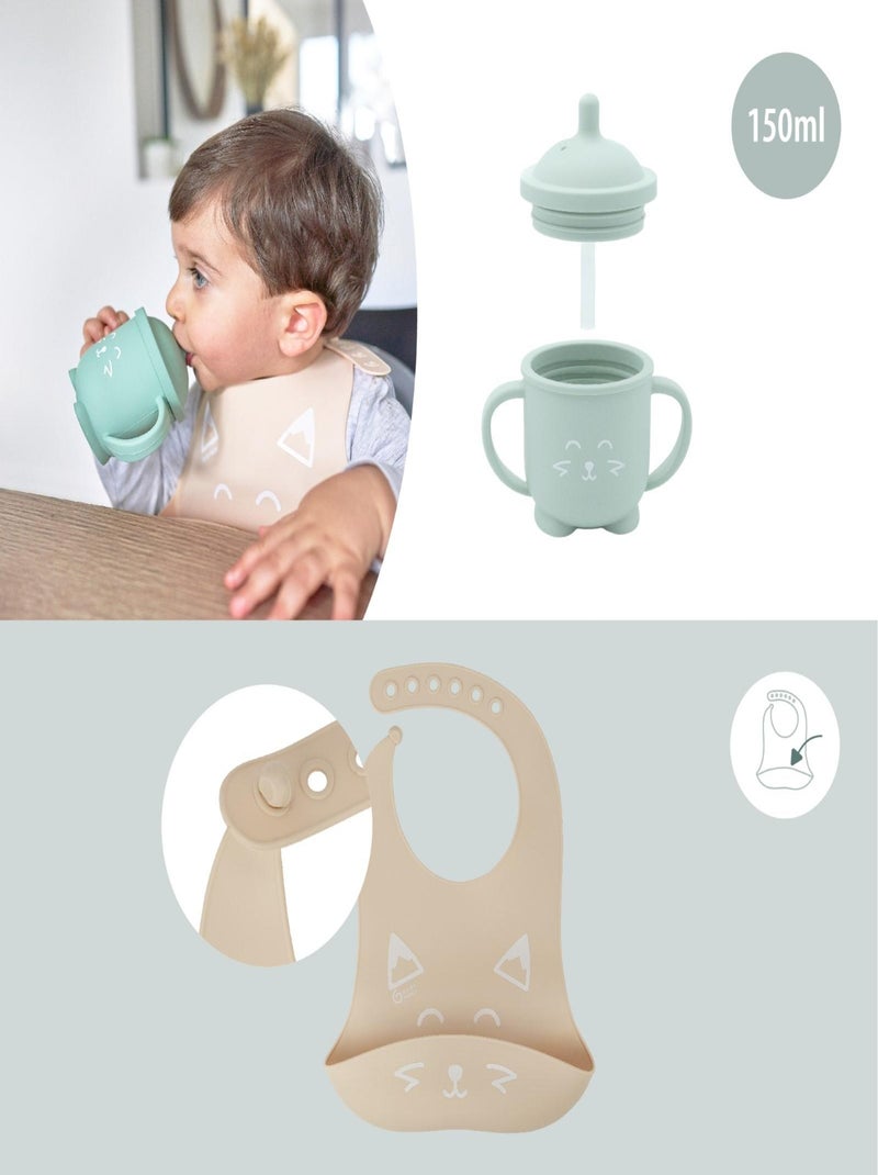 Coffret Repas 4 pièces Learn'Isy Renard 'Babymoov' Orange - Kiabi