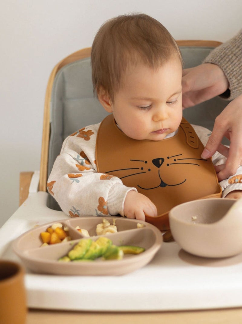 Coffret Repas Bébé 2 Pièces Marron caramel - Kiabi