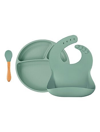 Lot vaisselle en silicone pour bébé Tigex - Vert - Kiabi - 34.99€