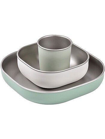 Coffret repas en inox micro-ondable - vert sauge