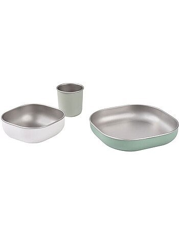 Coffret repas en inox micro-ondable - vert sauge