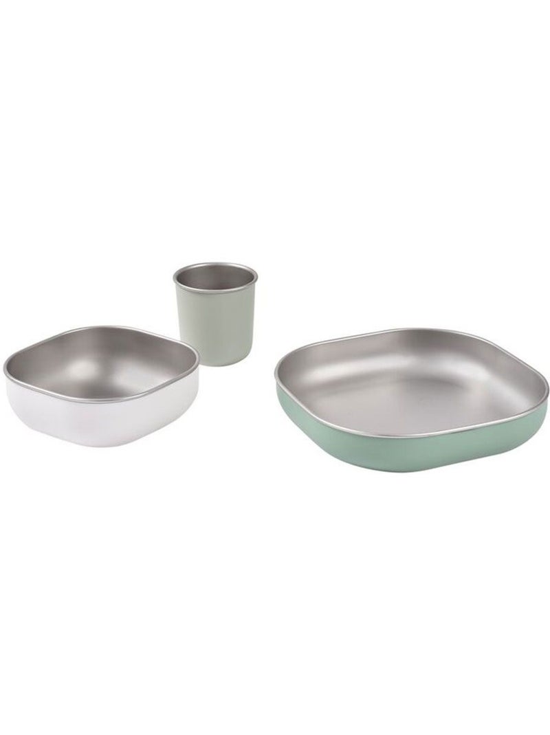 Coffret repas en inox micro-ondable - vert sauge Multicolore - Kiabi