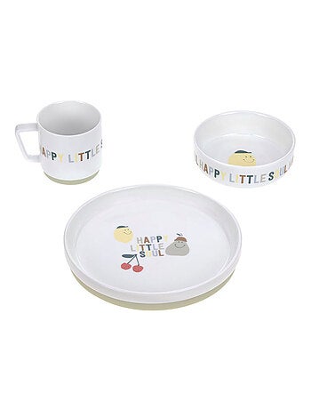 Coffret repas en porcelaine Happy Fruits
