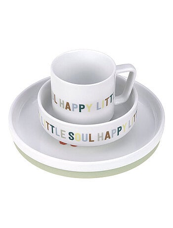 Coffret repas en porcelaine Happy Fruits