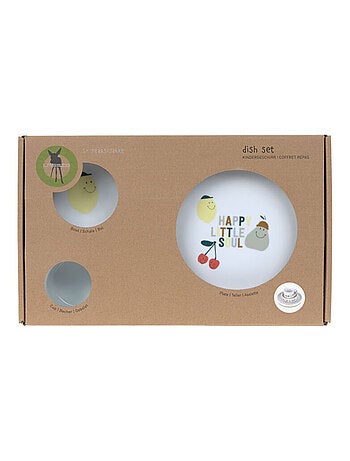 Coffret repas en porcelaine Happy Fruits