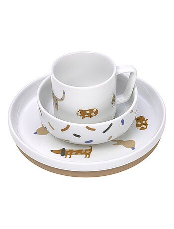 Coffret repas en porcelaine Little Mateys Bleu Royal