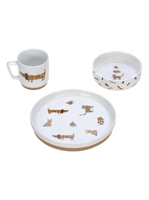 Coffret repas en porcelaine Little Mateys Bleu Royal - Kiabi
