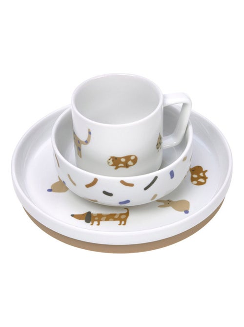 Coffret repas en porcelaine Little Mateys Bleu Royal - Kiabi
