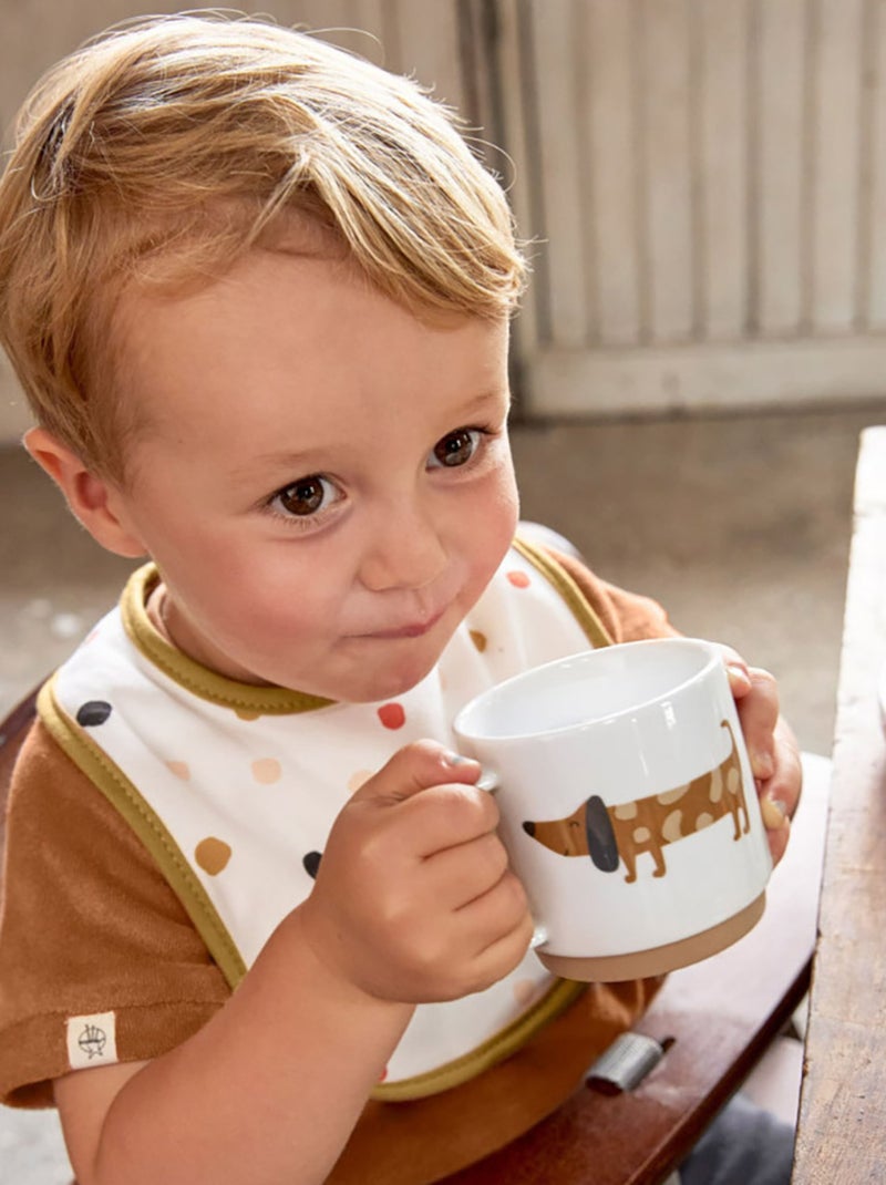 Coffret repas en porcelaine Little Mateys Bleu Royal Blanc - Kiabi