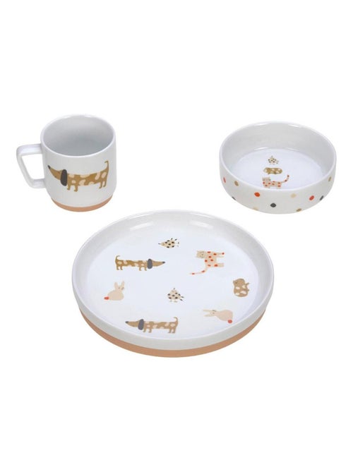 Coffret repas en porcelaine Little Mateys Orange Epicée - Kiabi