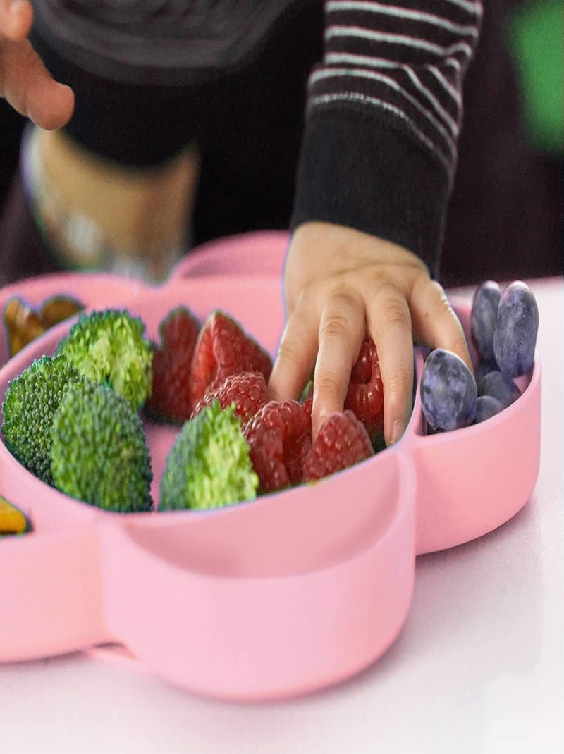 Coffret repas en silicone et ventouse 4pièces Rose - Kiabi