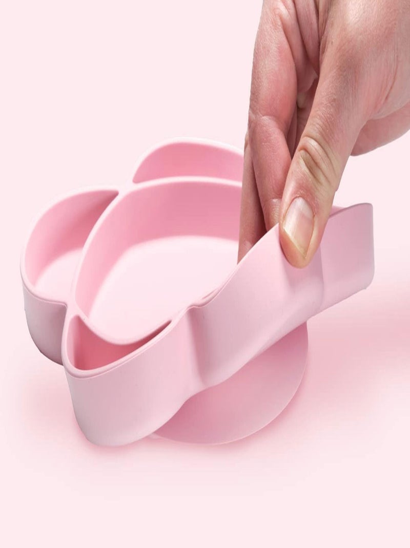 Coffret repas en silicone et ventouse 4pièces Rose - Kiabi