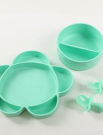 Coffret repas en silicone et ventouse 4pièces