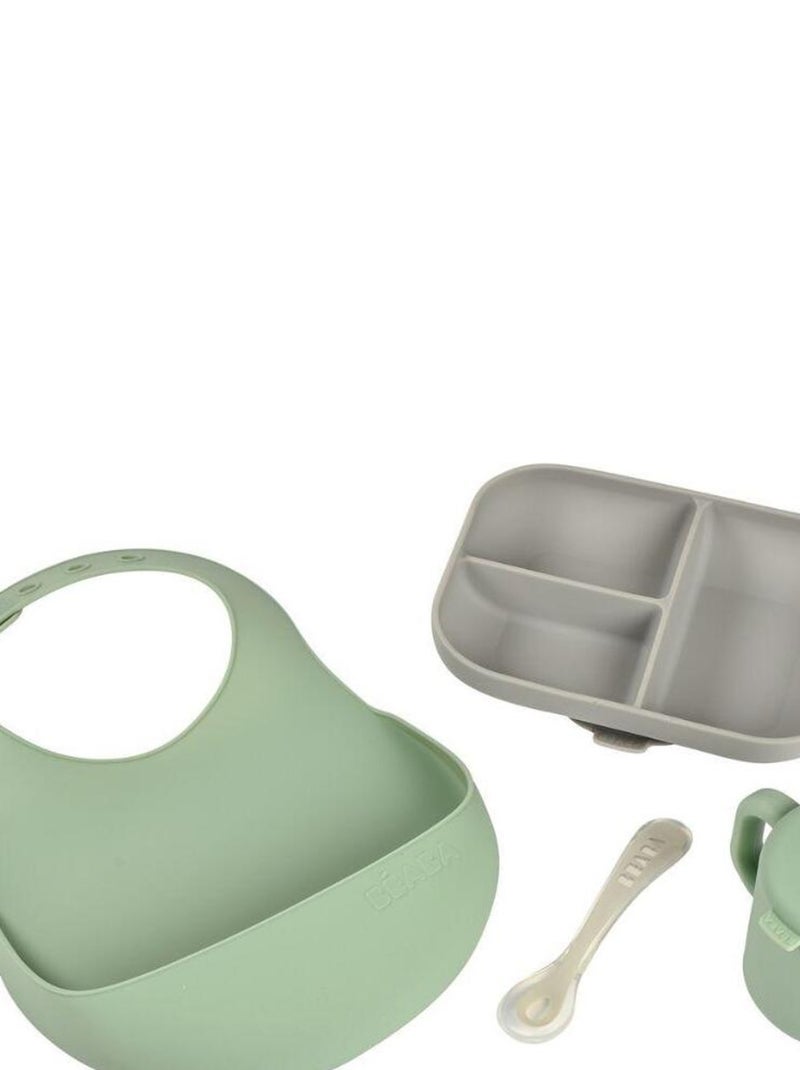 Coffret repas en silicone les essentiels (4 pièces) Gris Vert Gris - Kiabi