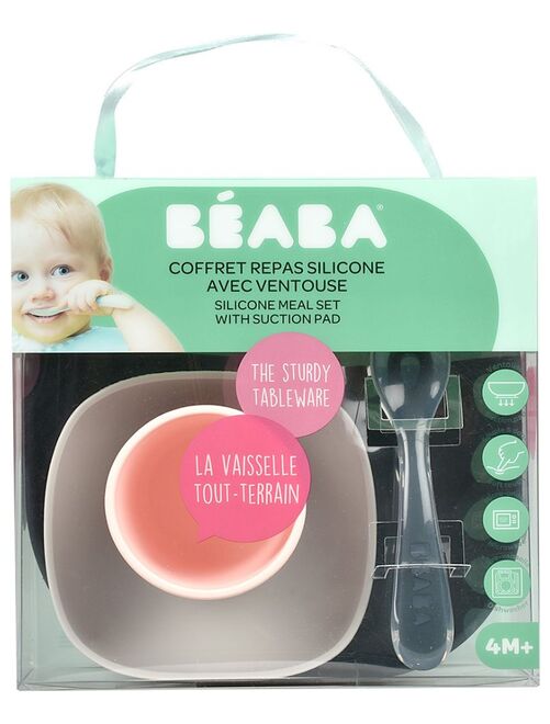 Cuillère silicone 1er âge Gris BEABA, Vente en ligne de Accessoires repas  bébé