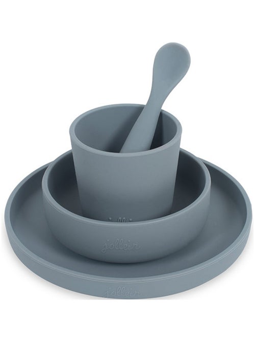 Coffret Repas En Silicone Storm Grey Gris (4 Pièces) - Kiabi