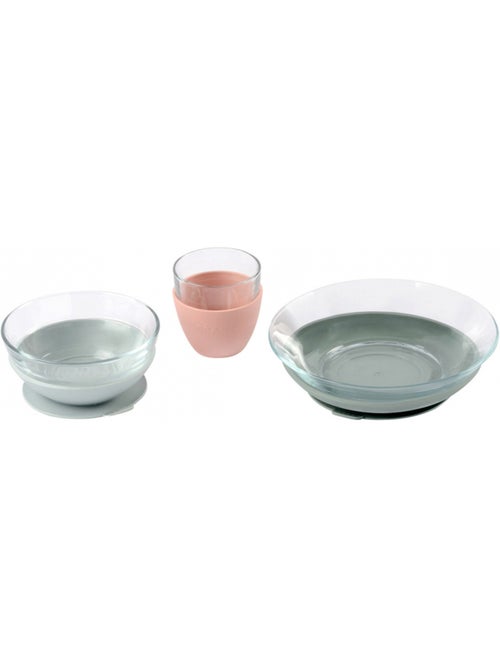 Coffret repas en verre Duralex Eucalyptus (3 pièces) - Kiabi