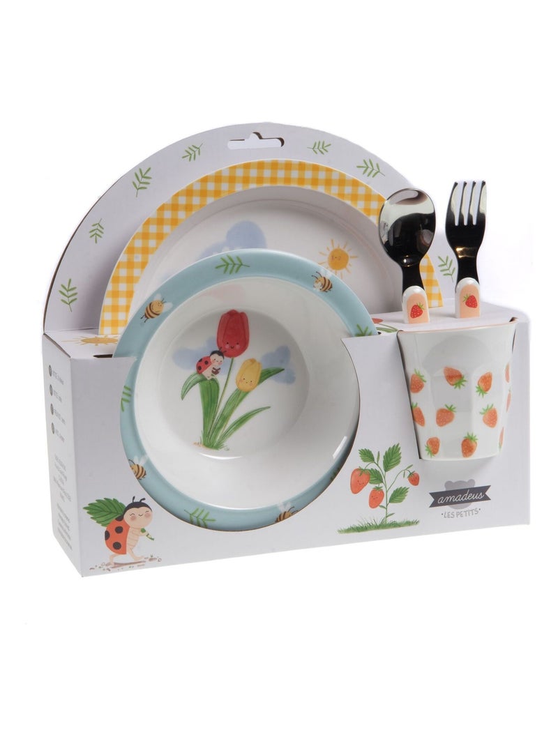 Coffret repas enfant 5 pièces PRINTEMPS Multicolore - Kiabi