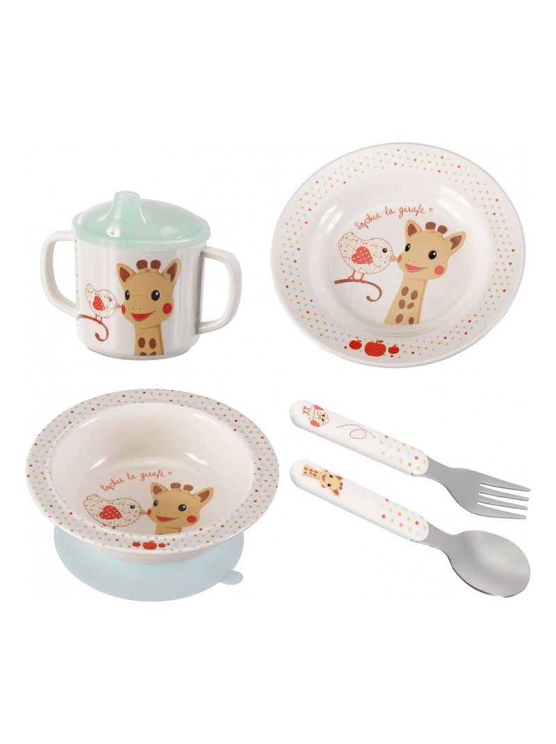 Coffret repas Kiwi de Sophie la girafe  (5 pièces) Bleu - Kiabi