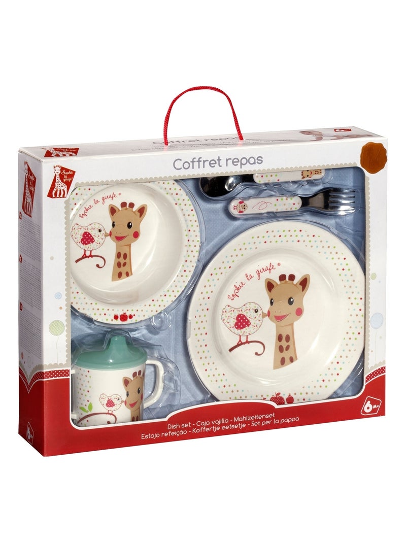 Coffret repas Kiwi de Sophie la girafe  (5 pièces) Bleu - Kiabi
