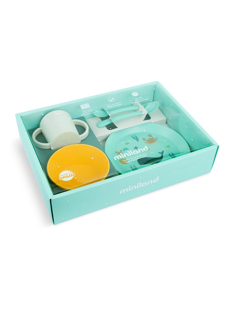 Coffret Repas Océan Vaisselle Enfant Miniland Bleu - Kiabi