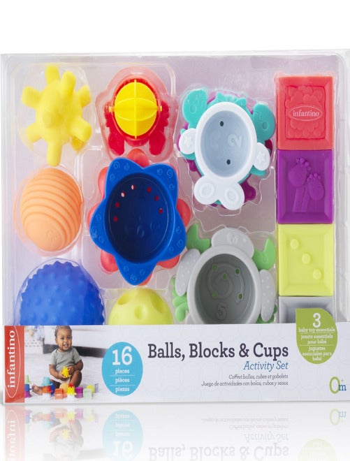 Coffret sensoriel Balls blocks & cups (16 pièces) - Kiabi