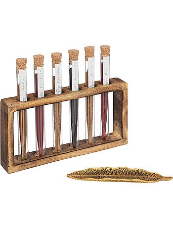Coffret senteur 7 encens en bois de manguier namaste
