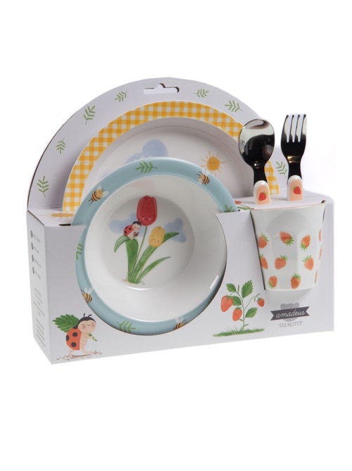 Coffret set repas 5 pièces Printemps - Kiabi