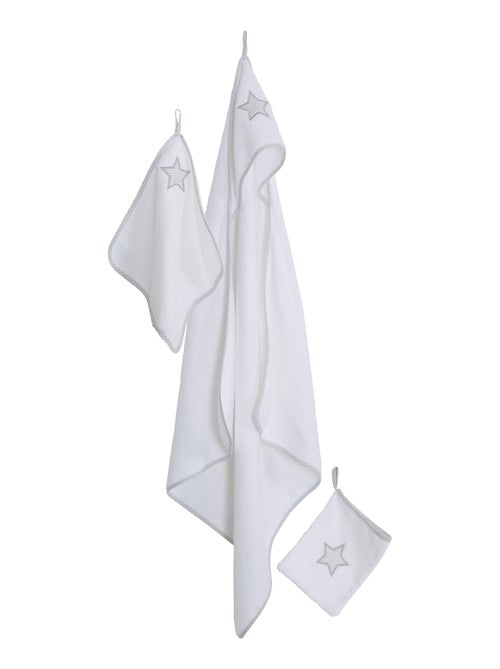 Coffret Sortie de Bain Bébé 'Little Stars' Brodé Étoile - 'ROBA' - Kiabi
