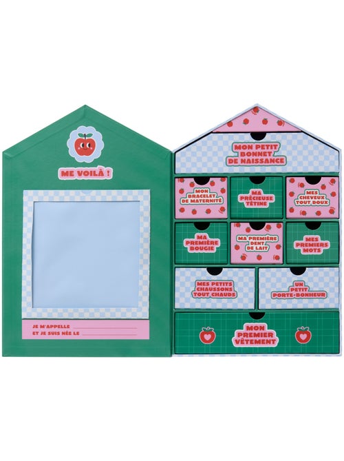 Coffret souvenir de naissance 10 tiroirs CHA CHA POP - Kiabi Coffret souvenir de naissance 10 tiroirs CHA CHA POP - Kiabi