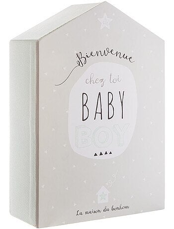 Coffret de naissance forme maison MAISON DU BONHEUR