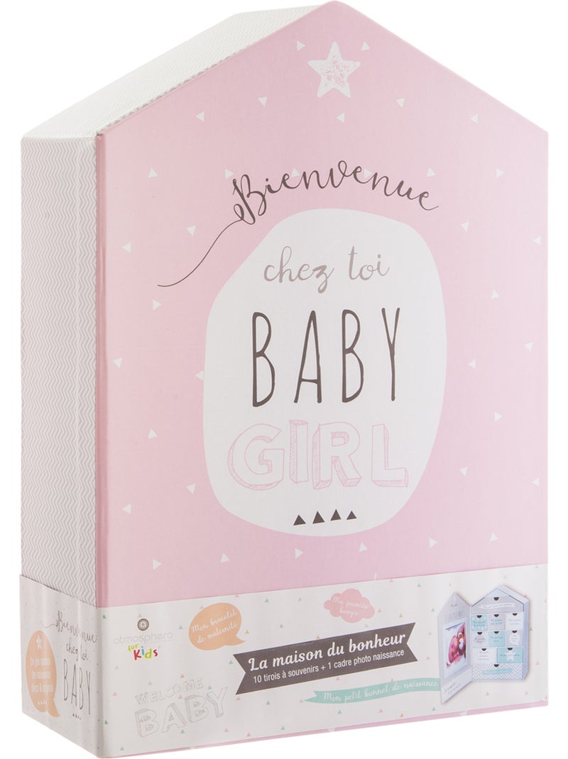 Coffret souvenir de naissance forme maison VILLA Vert - Kiabi