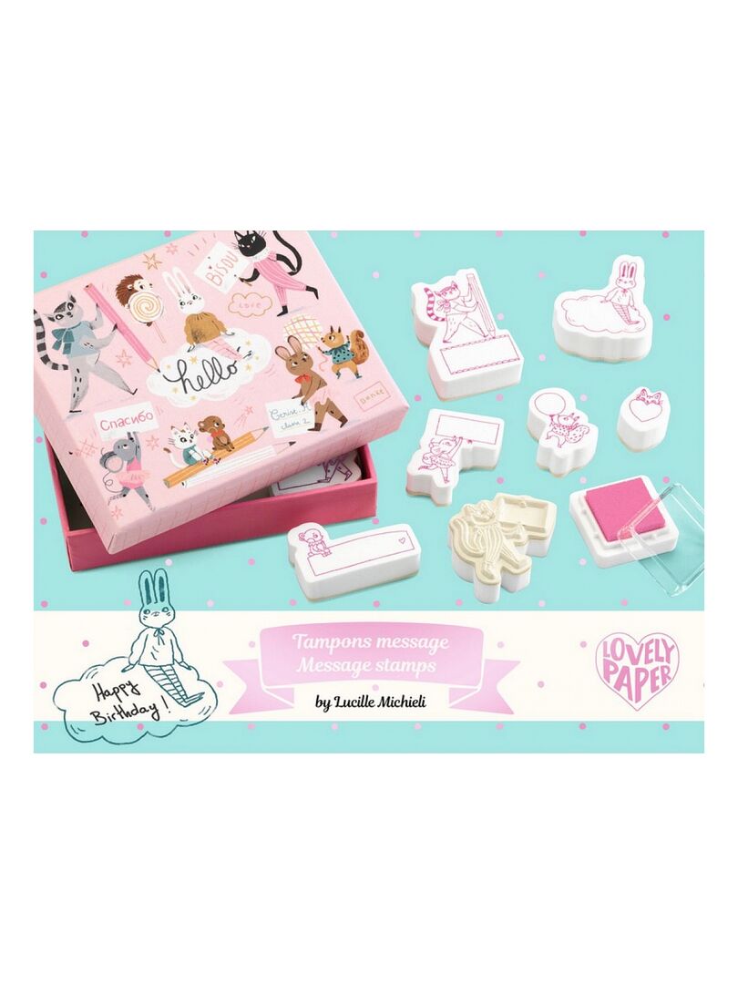 coffret tampons messages Lucille - N/A - Kiabi - 9.90€