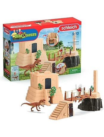 Coffret temple perdu avec figurine monolophosaurus - schleich dinosaurs