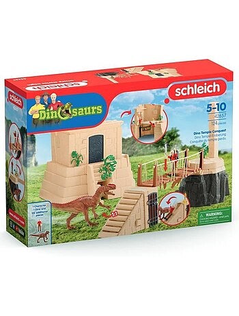 Coffret temple perdu avec figurine monolophosaurus - schleich dinosaurs