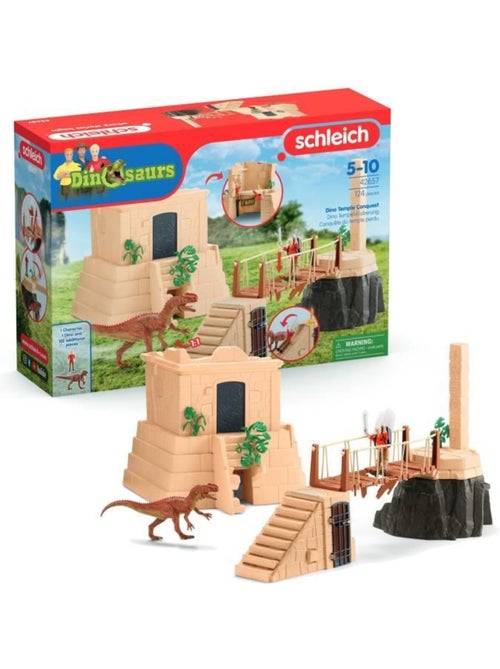 Coffret temple perdu avec figurine monolophosaurus - schleich dinosaurs - Kiabi