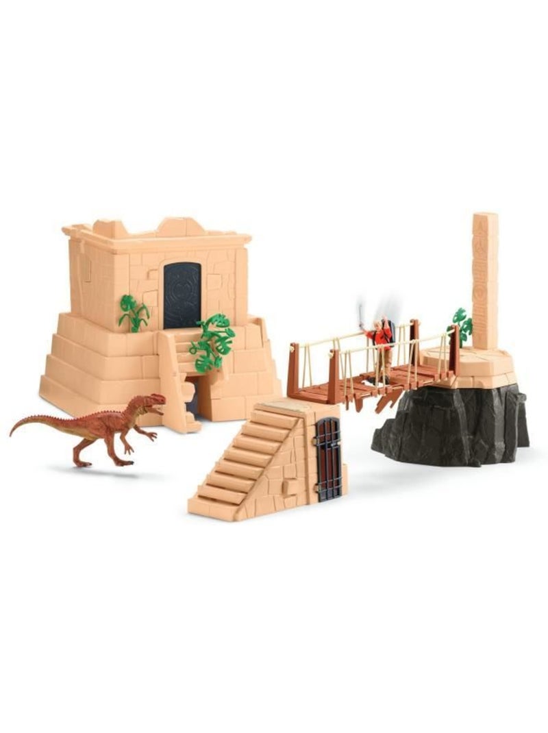 Coffret temple perdu avec figurine monolophosaurus - schleich dinosaurs Marron - Kiabi