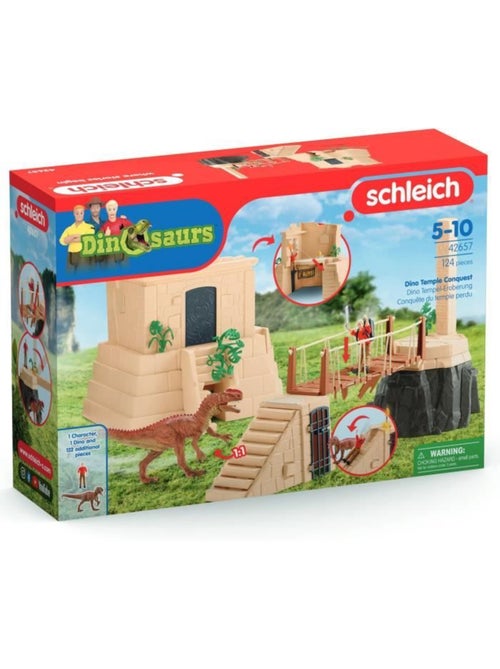 Coffret temple perdu avec figurine monolophosaurus - schleich dinosaurs - Kiabi