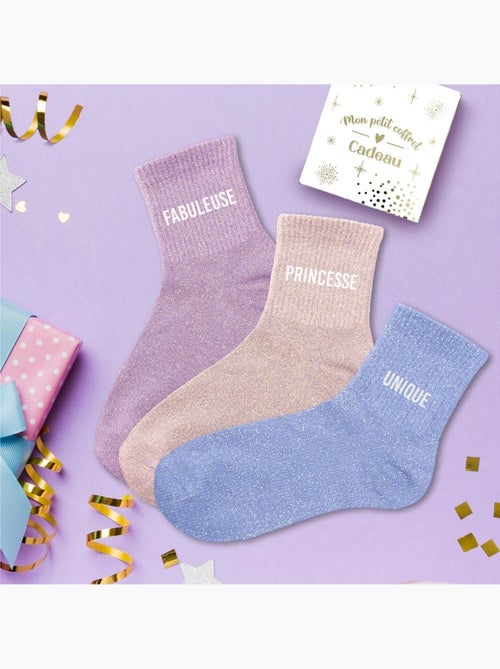 Coffret trio - Chaussettes à Paillettes - Fabuleuse - Princesse - Unique - Kiabi