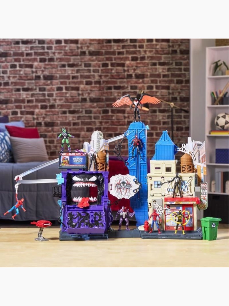 Coffret univers miniature - ville des lanceurs de toiles - hasbro marvel spider-man Bleu - Kiabi