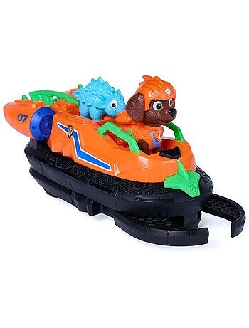 Coffret véhicule + figurine zuma + dino - mission dino - paw patrol