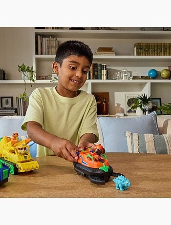 Coffret véhicule + figurine zuma + dino - mission dino - paw patrol