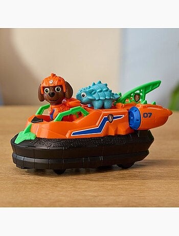Coffret véhicule + figurine zuma + dino - mission dino - paw patrol