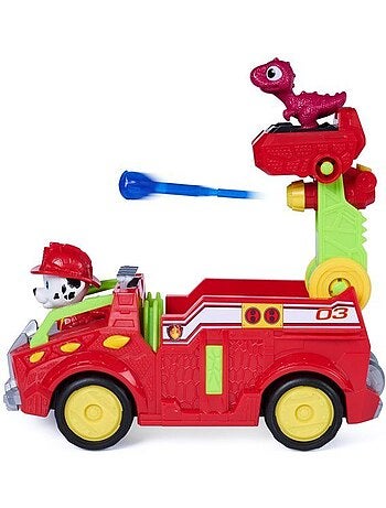 Coffret véhicule + figurines marcus et dino - mission dino - paw patrol