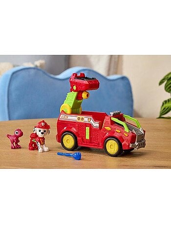 Coffret véhicule + figurines marcus et dino - mission dino - paw patrol