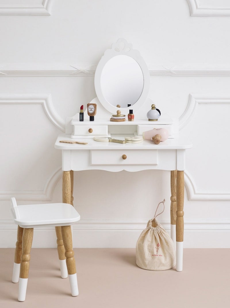 Coiffeuse avec tabouret Blanc - Kiabi