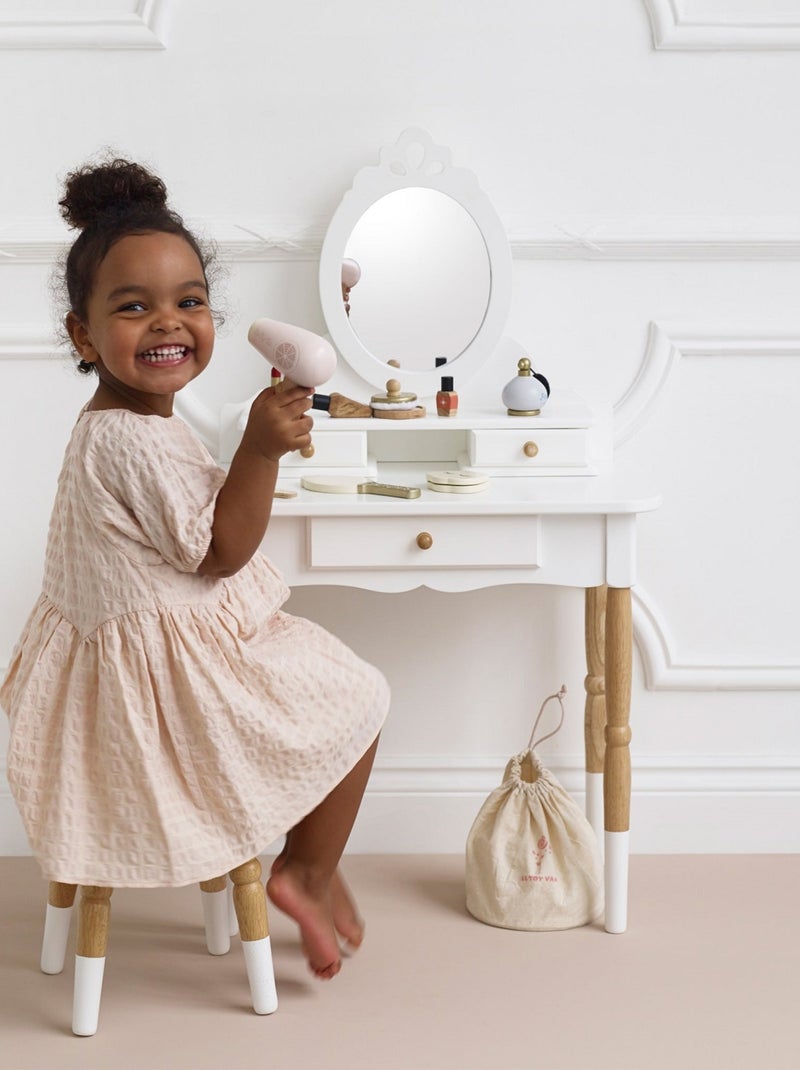 Coiffeuse avec tabouret Blanc - Kiabi
